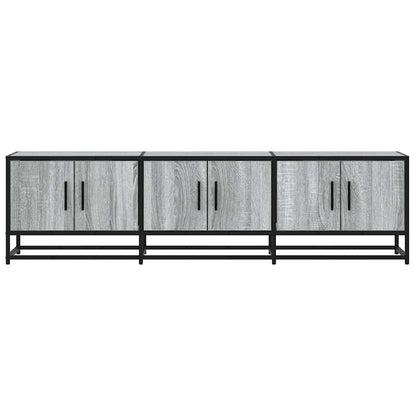 Tv-meubel 150x35x41 cm bewerkt hout metaal grijs sonoma eiken