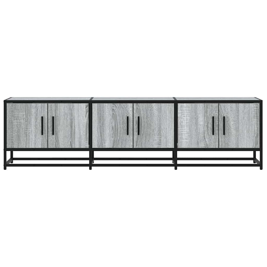 Tv-meubel 150x35x41 cm bewerkt hout metaal grijs sonoma eiken