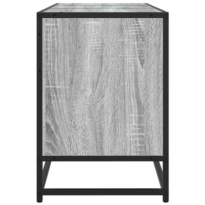 Tv-meubel 150x35x41 cm bewerkt hout metaal grijs sonoma eiken