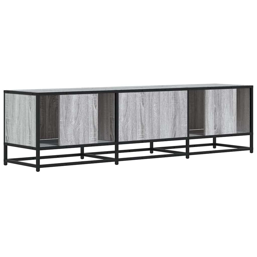 Tv-meubel 150x35x41 cm bewerkt hout metaal grijs sonoma eiken