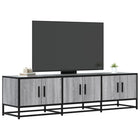 Tv-meubel 150x35x41 cm bewerkt hout metaal grijs