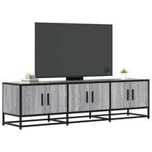 Tv-meubel 150x35x41 cm bewerkt hout metaal grijs sonoma eiken