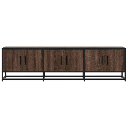 Tv-meubel 150x35x41 cm bewerkt hout metaal bruin eikenkleur
