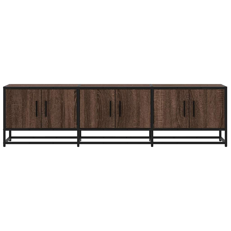 Tv-meubel 150x35x41 cm bewerkt hout metaal bruin eikenkleur