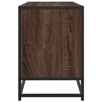 Tv-meubel 150x35x41 cm bewerkt hout metaal bruin eikenkleur
