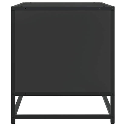 Tv-meubel 61x40x46 cm bewerkt hout en metaal zwart