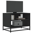 Tv-meubel 61x40x46 cm bewerkt hout metaal zwart