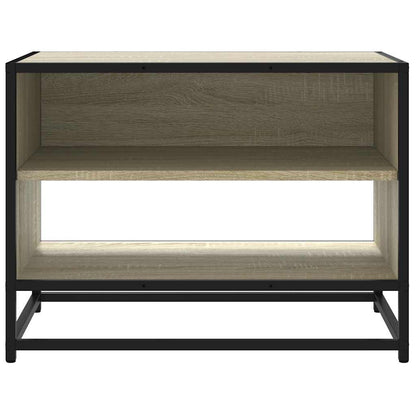 Tv-meubel 61x40x46 cm bewerkt hout metaal sonoma eikenkleurig