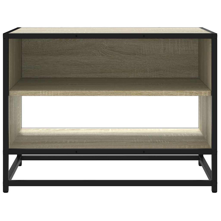 Tv-meubel 61x40x46 cm bewerkt hout metaal sonoma eikenkleurig