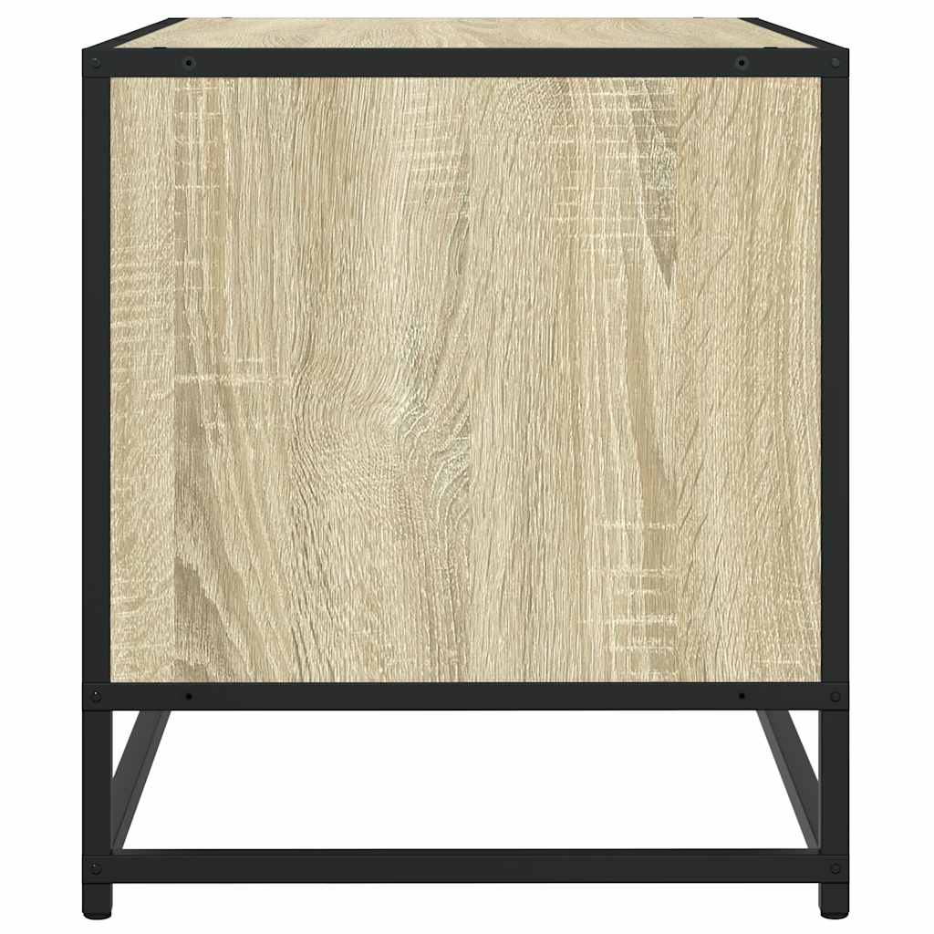 Tv-meubel 61x40x46 cm bewerkt hout metaal sonoma eikenkleurig