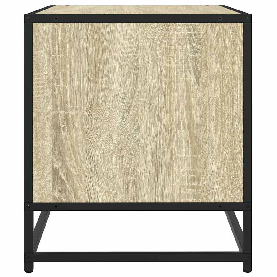 Tv-meubel 61x40x46 cm bewerkt hout metaal sonoma eikenkleurig