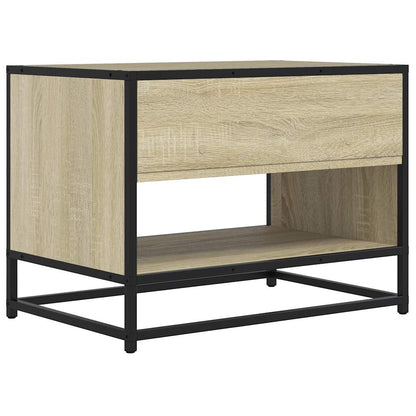 Tv-meubel 61x40x46 cm bewerkt hout metaal sonoma eikenkleurig