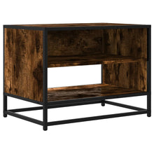 Tv-meubel 61x40x46 cm bewerkt hout metaal gerookt eikenkleurig
