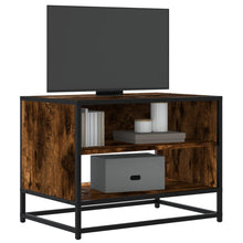 Tv-meubel 61x40x46 cm bewerkt hout metaal gerookt eikenkleurig