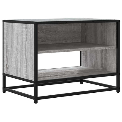 Tv-meubel 61x40x46 cm bewerkt hout metaal grijs sonoma eiken