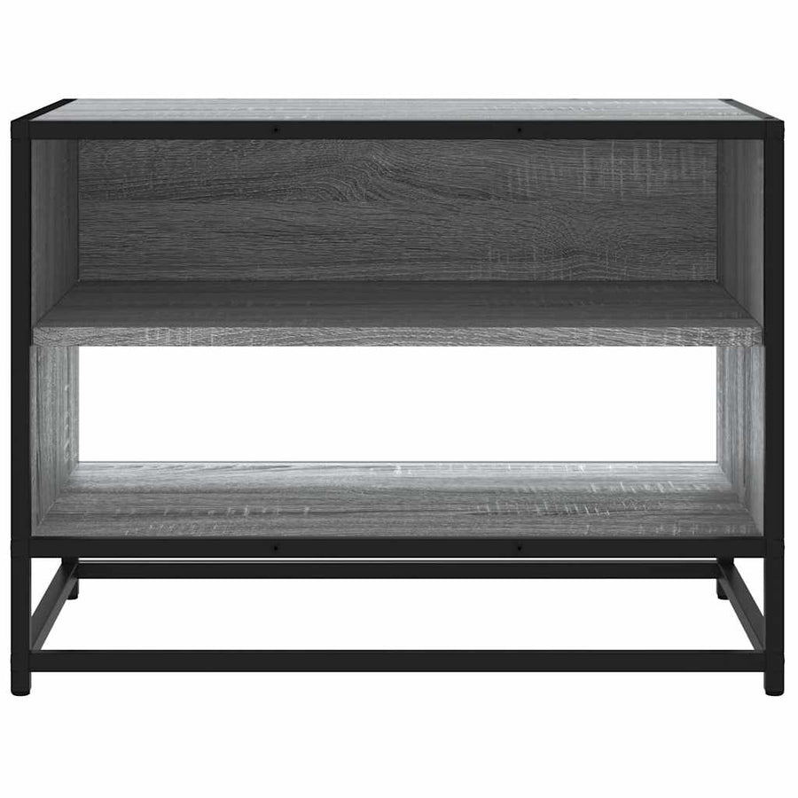 Tv-meubel 61x40x46 cm bewerkt hout metaal grijs sonoma eiken