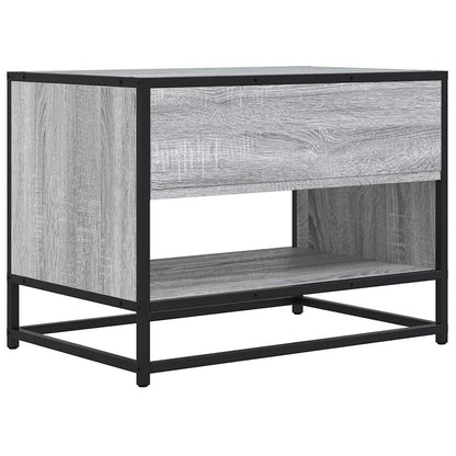 Tv-meubel 61x40x46 cm bewerkt hout metaal grijs sonoma eiken