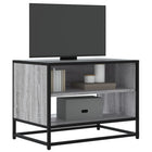 Tv-meubel 61x40x46 cm bewerkt hout metaal grijs