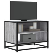 Tv-meubel 61x40x46 cm bewerkt hout metaal grijs