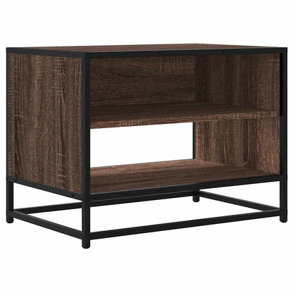 Tv-meubel 61x40x46 cm bewerkt hout metaal bruin eikenkleur