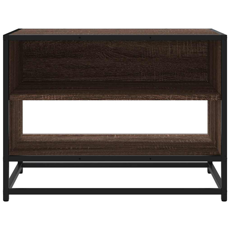Tv-meubel 61x40x46 cm bewerkt hout metaal bruin eikenkleur