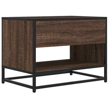 Tv-meubel 61x40x46 cm bewerkt hout metaal bruin eikenkleur