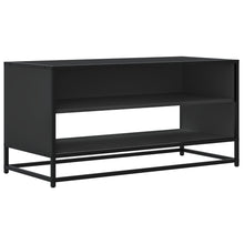 Tv-meubel 91x40x46 cm bewerkt hout en metaal zwart