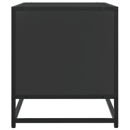 Tv-meubel 91x40x46 cm bewerkt hout en metaal zwart