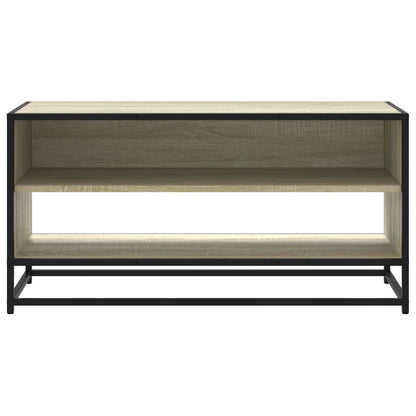 Tv-meubel 91x40x46 cm bewerkt hout metaal sonoma eikenkleurig