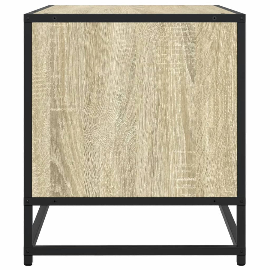 Tv-meubel 91x40x46 cm bewerkt hout metaal sonoma eikenkleurig