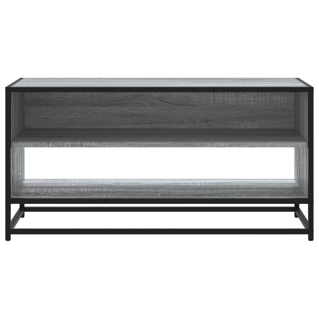 Tv-meubel 91x40x46 cm bewerkt hout metaal grijs sonoma eiken