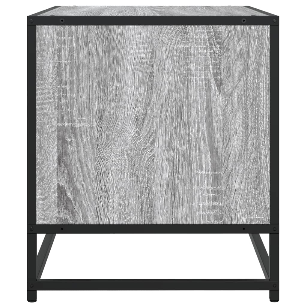 Tv-meubel 91x40x46 cm bewerkt hout metaal grijs sonoma eiken
