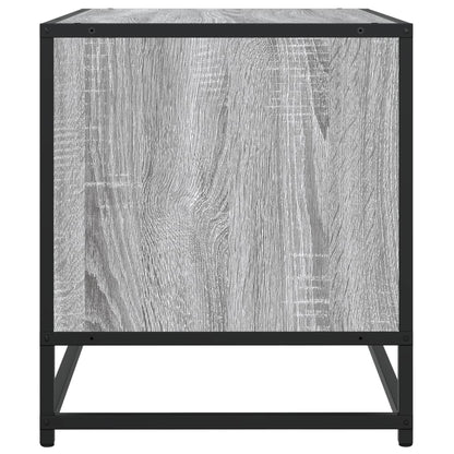 Tv-meubel 91x40x46 cm bewerkt hout metaal grijs sonoma eiken