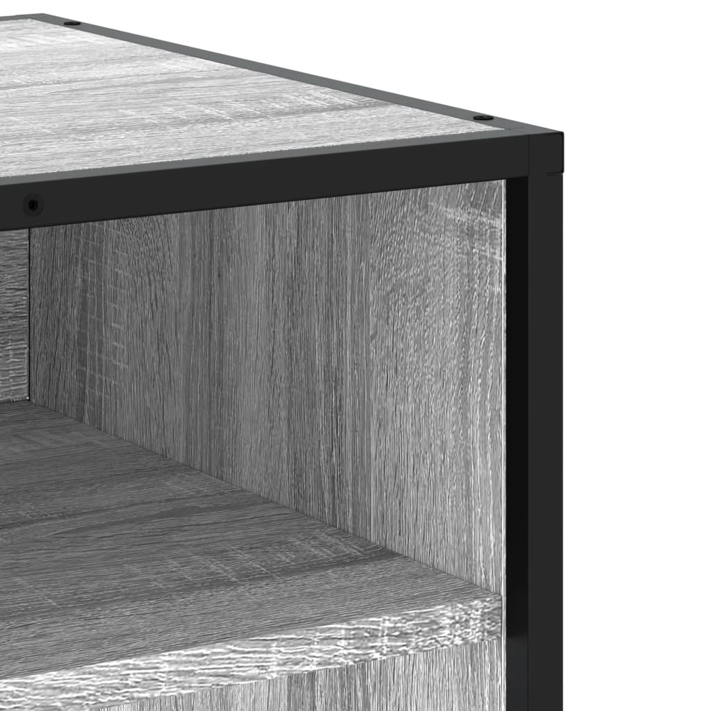 Tv-meubel 91x40x46 cm bewerkt hout metaal grijs sonoma eiken