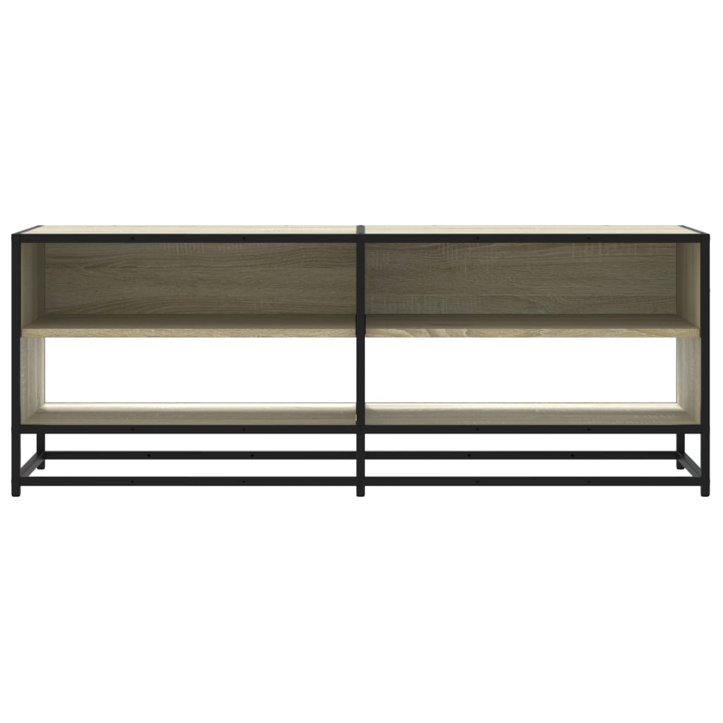 Tv-meubel 120,5x40x46cm bewerkt hout metaal sonoma eikenkleurig