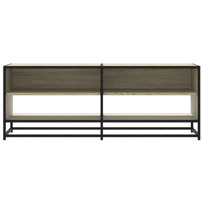 Tv-meubel 120,5x40x46cm bewerkt hout metaal sonoma eikenkleurig