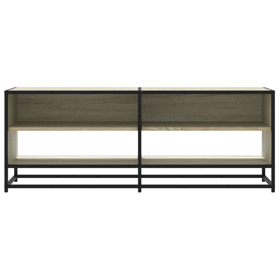 Tv-meubel 120,5x40x46cm bewerkt hout metaal sonoma eikenkleurig