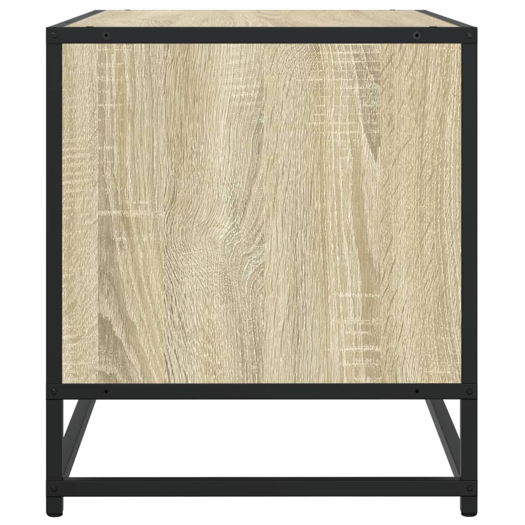 Tv-meubel 120,5x40x46cm bewerkt hout metaal sonoma eikenkleurig