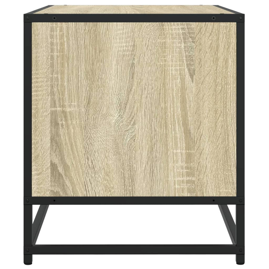 Tv-meubel 120,5x40x46cm bewerkt hout metaal sonoma eikenkleurig