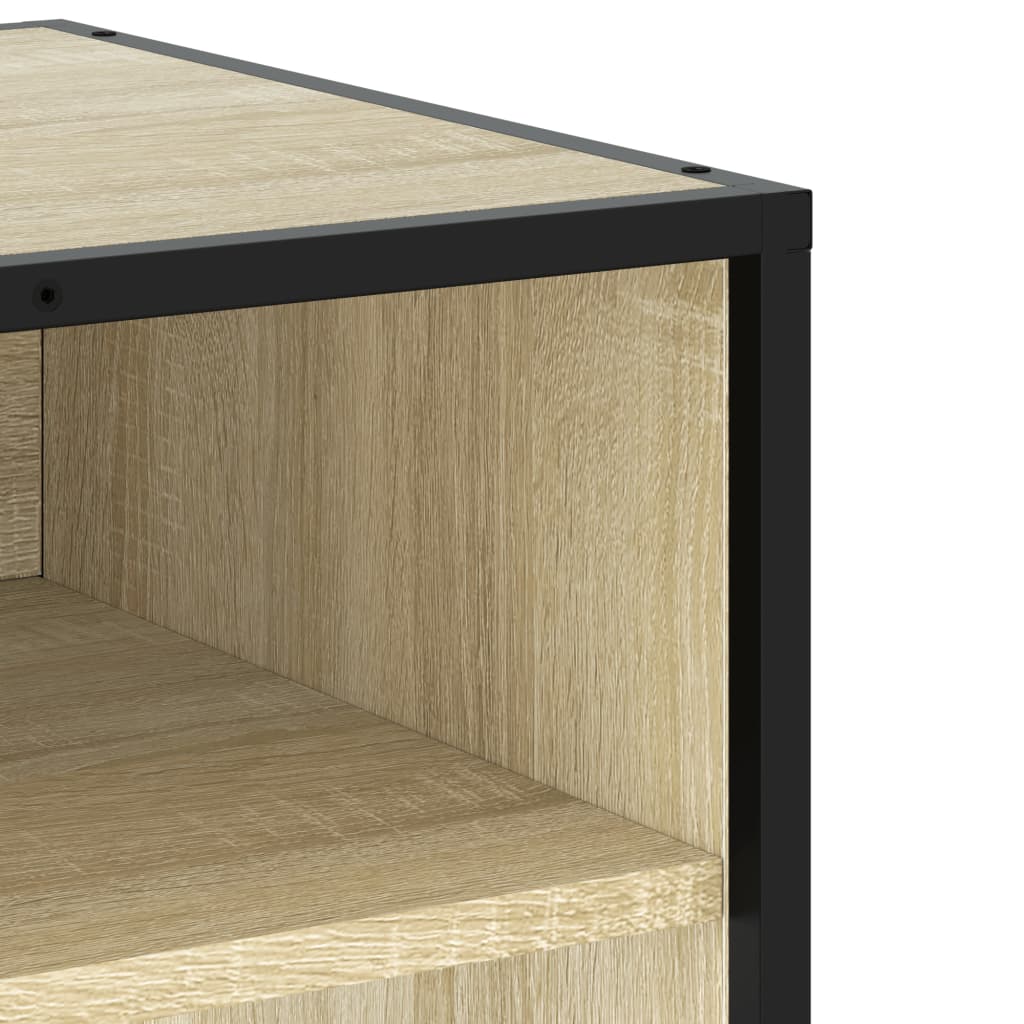 Tv-meubel 120,5x40x46cm bewerkt hout metaal sonoma eikenkleurig