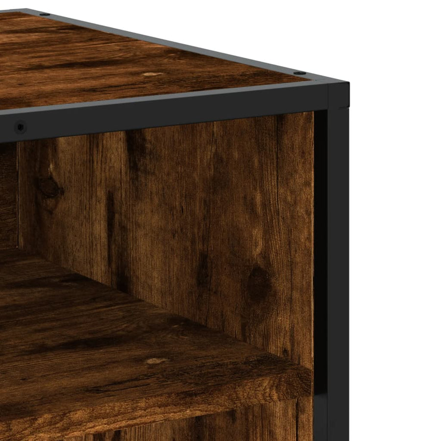 Tv-meubel 120,5x40x46 cm bewerkt hout metaal gerookt eikenkleur