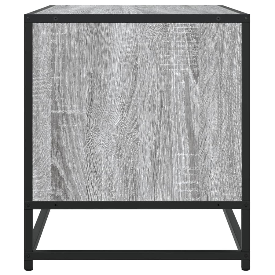 Tv-meubel 120,5x40x46 cm bewerkt hout metaal grijs sonoma eiken