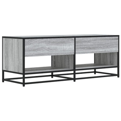 Tv-meubel 120,5x40x46 cm bewerkt hout metaal grijs sonoma eiken