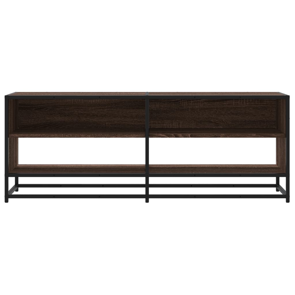 Tv-meubel 120,5x40x46 cm bewerkt hout metaal bruin eikenkleur