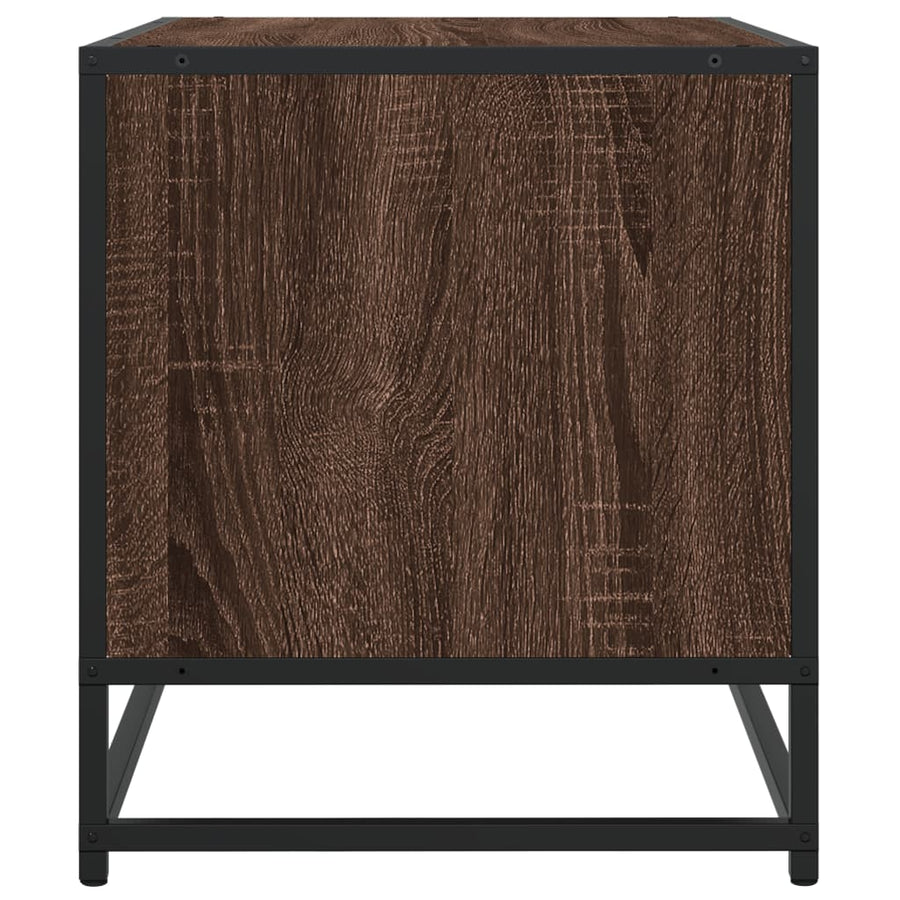 Tv-meubel 120,5x40x46 cm bewerkt hout metaal bruin eikenkleur