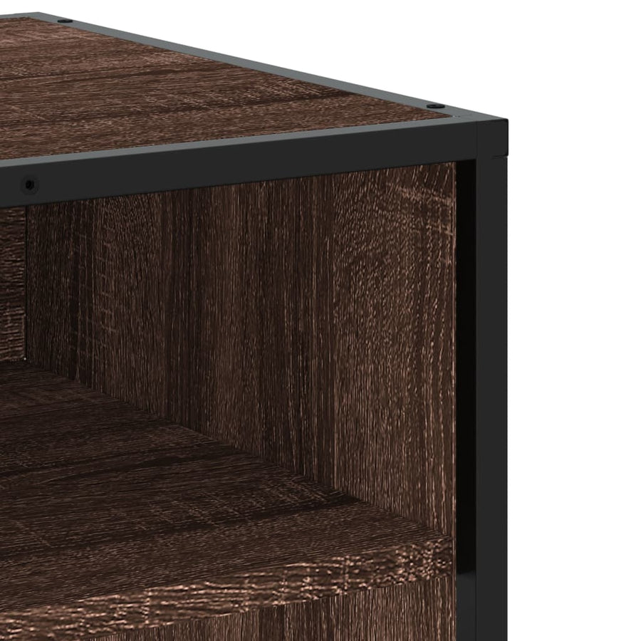 Tv-meubel 120,5x40x46 cm bewerkt hout metaal bruin eikenkleur