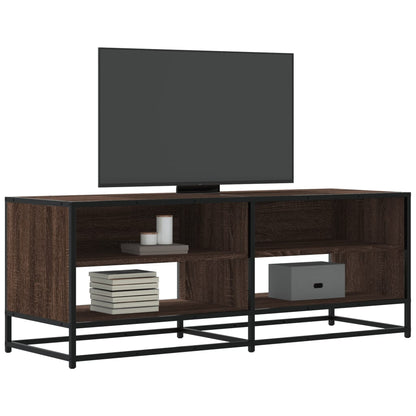 Tv-meubel 120,5x40x46 cm bewerkt hout metaal bruin eikenkleur
