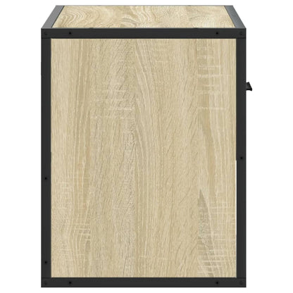 Tv-meubel 60x31x39,5 cm bewerkt hout metaal sonoma eikenkleurig