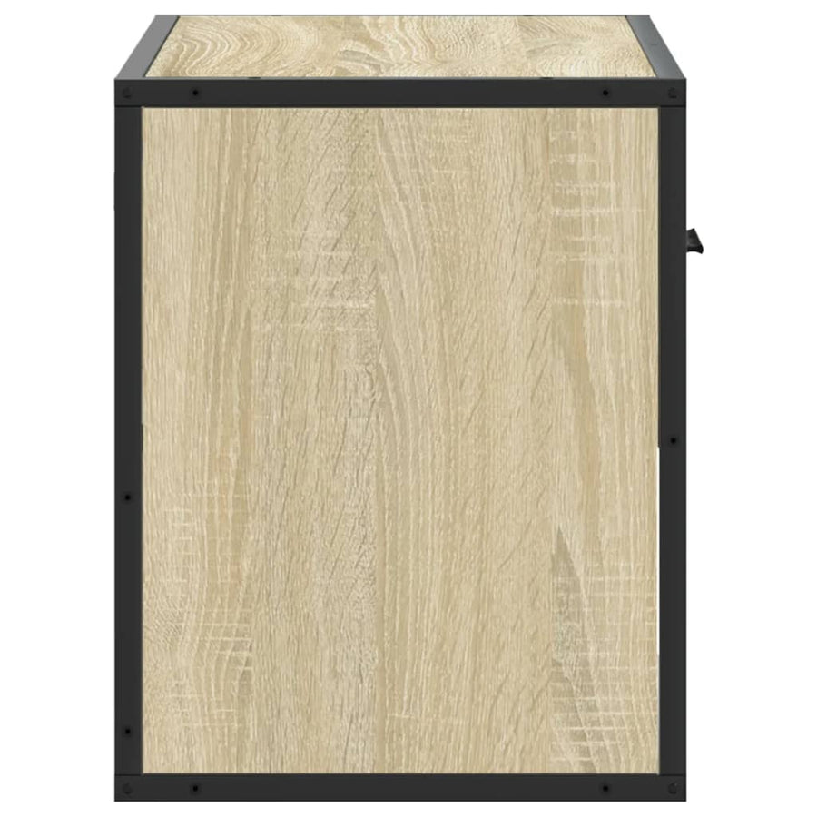 Tv-meubel 60x31x39,5 cm bewerkt hout metaal sonoma eikenkleurig