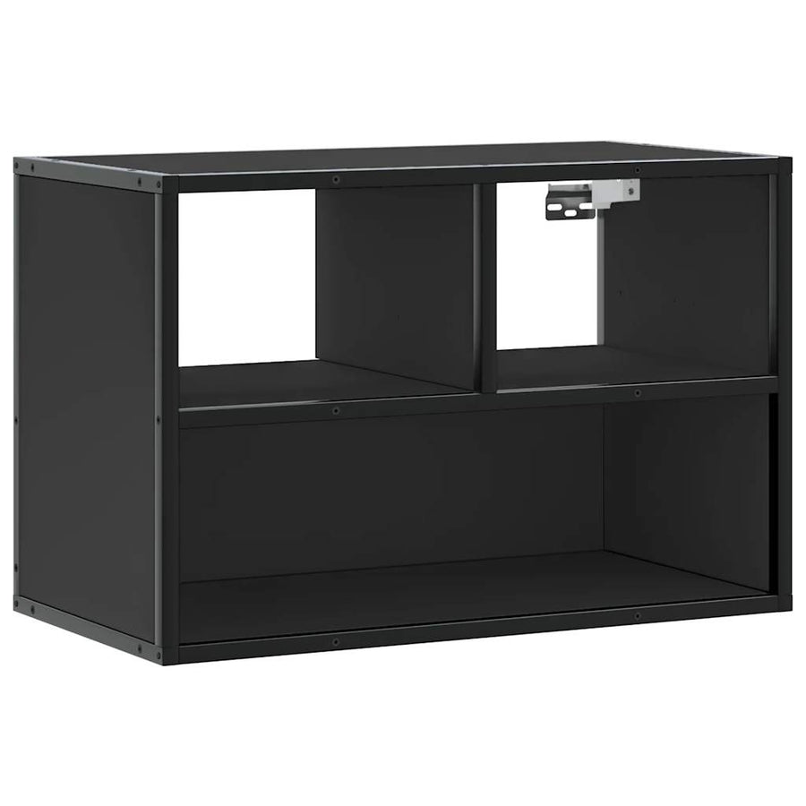 Tv-meubel 60x31x39,5 cm bewerkt hout en metaal zwart